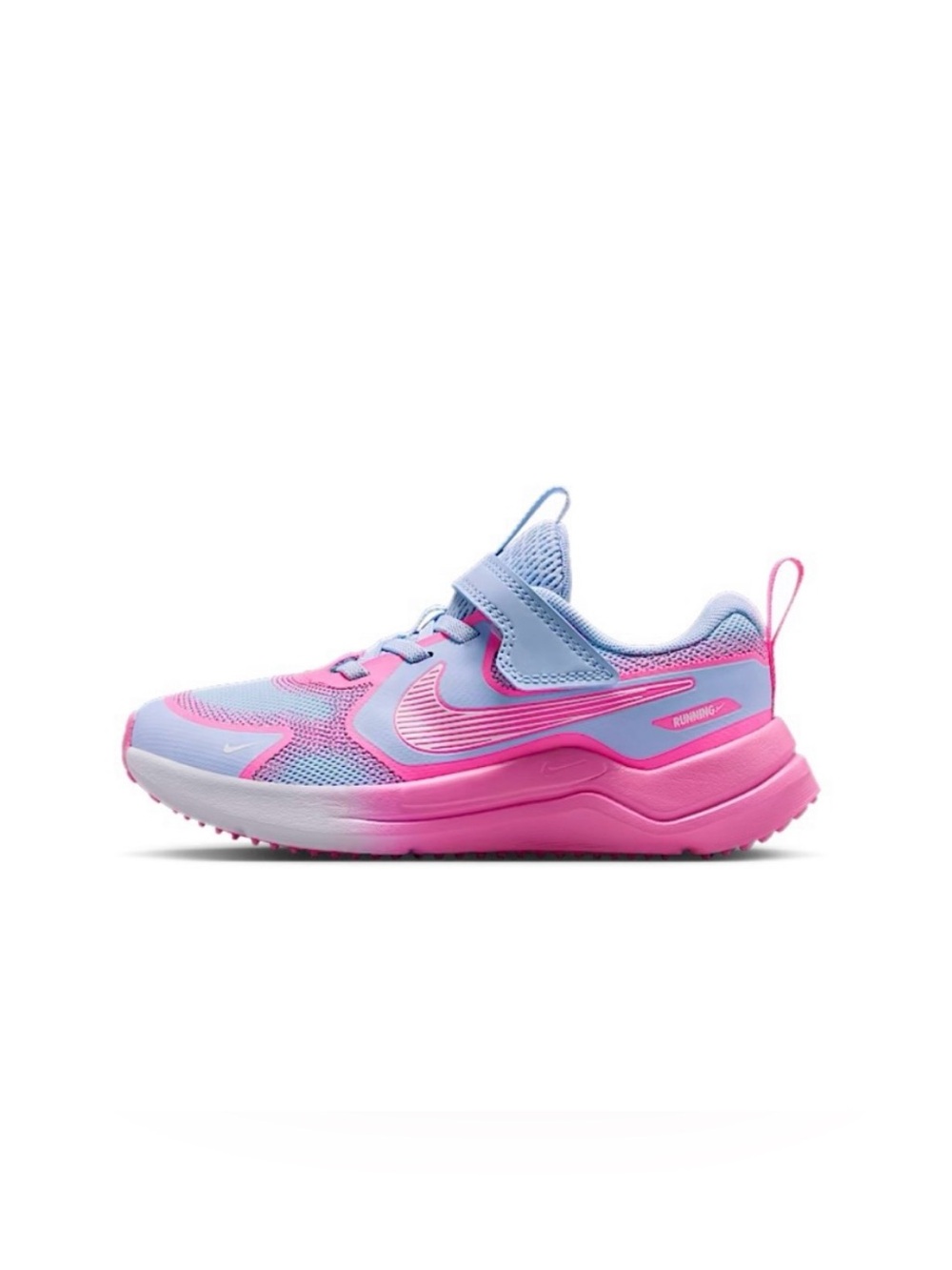 (PS) Nike Cosmic Runner Hydrogen Blue Pink Glow Kids Shoes IQ9862-401 Box No lid